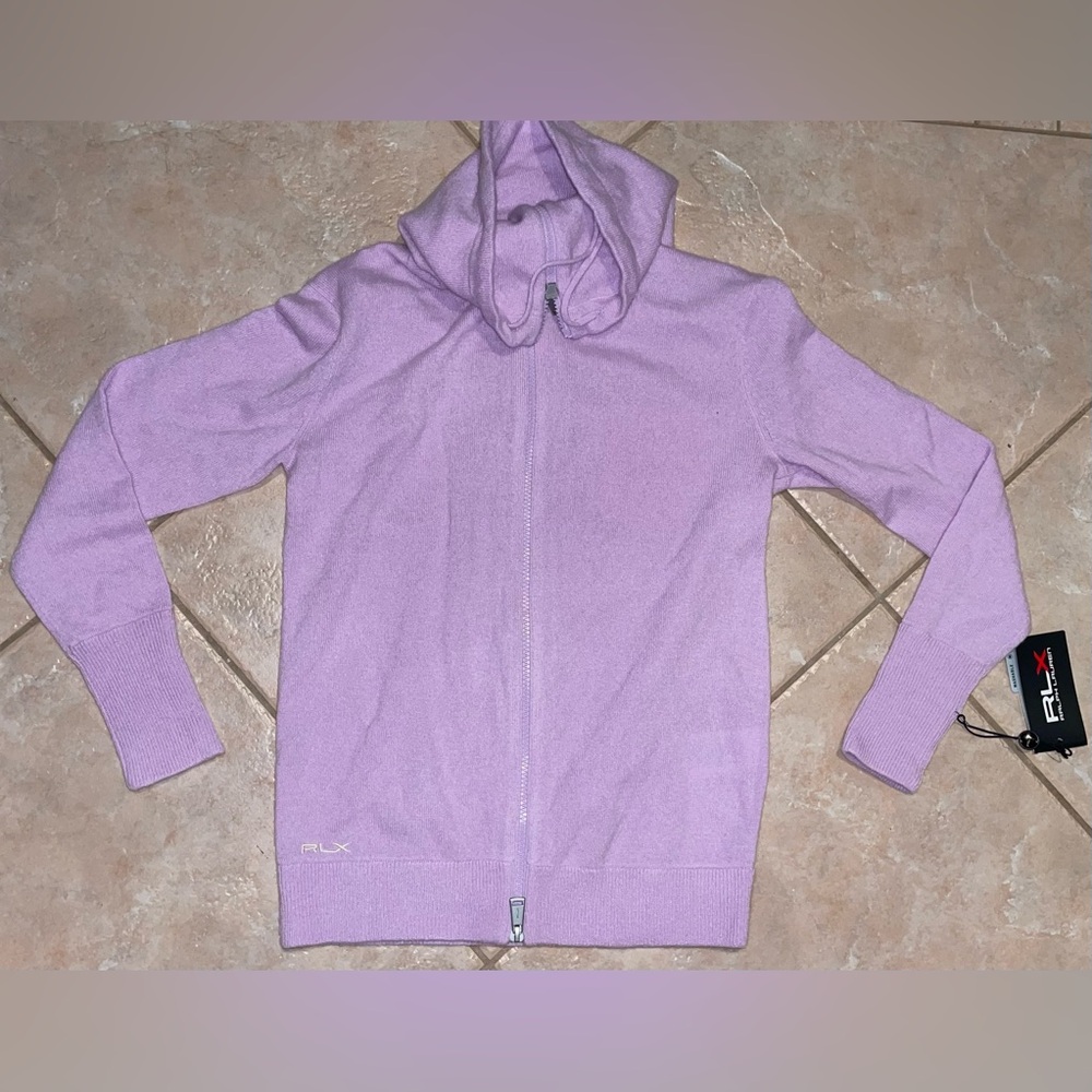 RLX Polo Ralph Lauren Golf Women’s Zip Up Sweater Pullover Hoodie Cashmere XS - Picture 2 of 16
